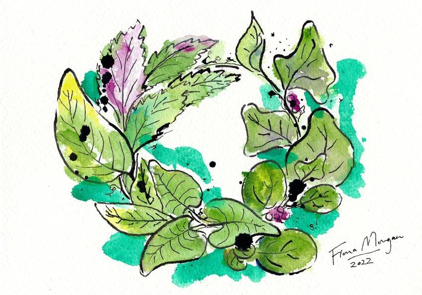 Artistic image - spinach alternatives